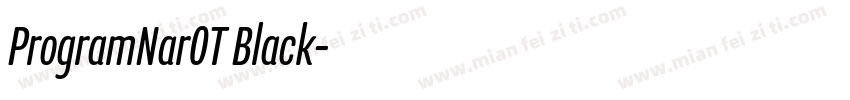 ProgramNarOT Black字体转换